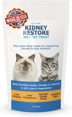 Fresh Made Kidney Care Cat Treat Wet Low Sodium Phosphorus Feline Renal Support