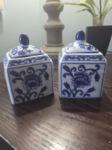 Vintage Chinese Tea Caddy Box Set Of 2