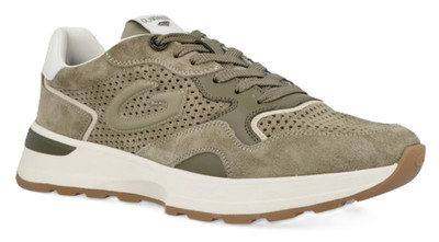 ALBERTO GUARDIANI GM61031A LEVANTE PUNCHED SNEAKERS SPORTS SHOES MEN SAGE