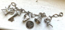 Vintage Large Sterling Charms Ecco Canada Key Spinning Wheel Boot Plus 1960s