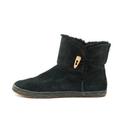 UGG Damen 1012503 Turnlock Stiefel schwarz Wildleder Boots Stiefeletten EU 38.5