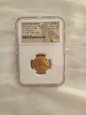  Byzantine Empire 4.48 g GOLD coin 582-682AD AV Solidus Tiberius Ancient NGC 