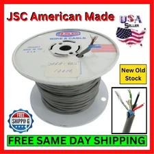 22 AWG 4 Conductor Shielded 100’ Cable Tinned Copper Drain Wire Foil Shield Gray