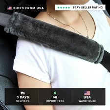 Soft Faux Fur Universal Fit Seatbelt Cover Car Truck Suv Airplane Seat Belt Shou