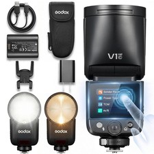Godox V1 MID Round Head Flash Light Speedlite for Canon Sony Nikon Fuji Camera