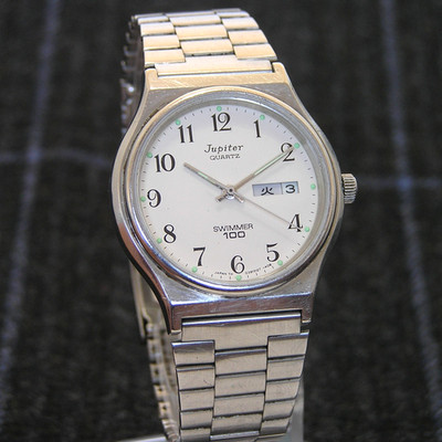 Retro ORIENT Jupiter Swimmer 90s Watch 100 D39306 Kanji Japanese Silver 100m