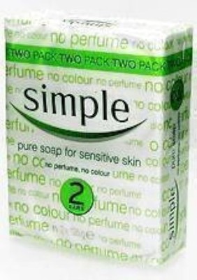 SOAP 2 PACK SIMPLE (101002) BOX = 3 PACKS X 2 Bars 125 g (Pack of 6) 