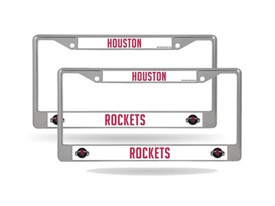 Houston Rockets NBA (Set of 2) Chrome Metal License Plate Frames | eBay