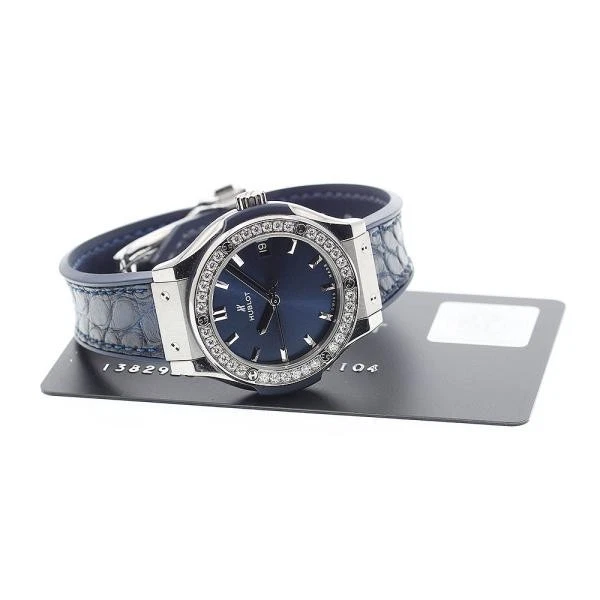 Hublot — Hublot Classic Fusion 581.NX.7170.LR.1104 33mm Ti Navy Dial Watch #C2085