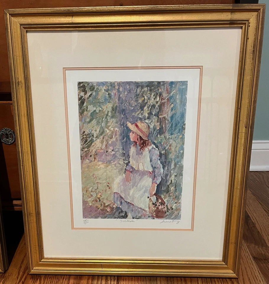 Tres litografías Irene Borg numeradas, firmadas, personalizadas enmarañadas y enmarcadas Foto 4 de 4