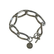 1AR by Unoaerre Twisted Anchor Link Polished Silver Plated Bracelet, As New!