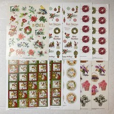 10 Sheets Current Christmas Holiday Scrapbooking Stickers 8.5"x11.5" Sticker Lot