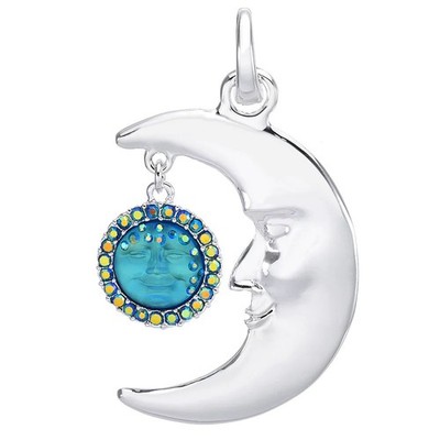 Kirks Folly Moon Magic Goddess Seaview Moon Open Ring Charm sterling silvertone