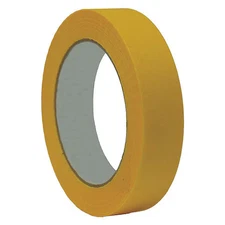 Masking Tape, 2 In W X 60 Yd L, 3.6 Mil Thick, Yellow, Acrylic Adhesive,
