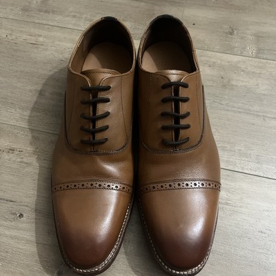 Allen Edmonds Brady Oxford Men Size 9.5 D Brown Leather Cap Toe .*fits Like 9in