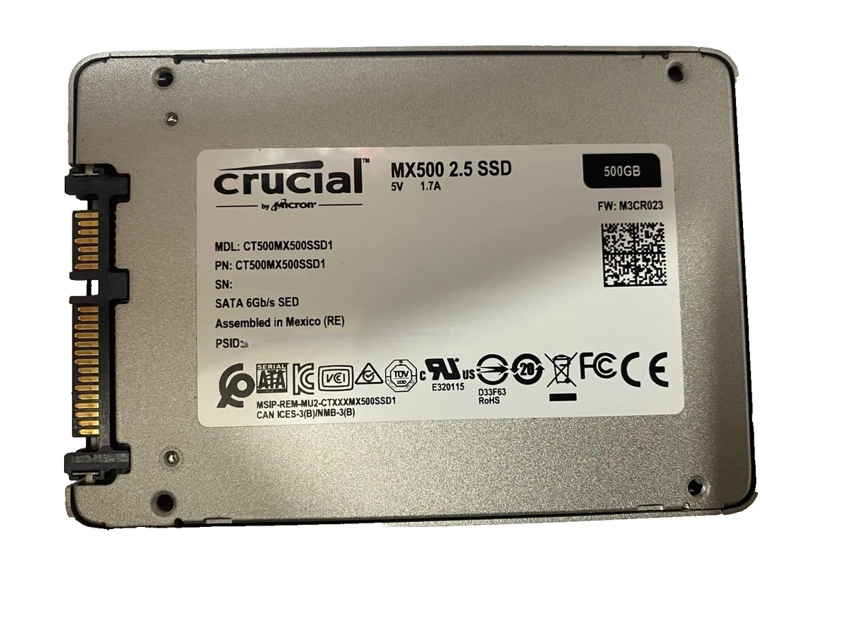 Crucial MX500 500GB SSD CT500MX500SSD1