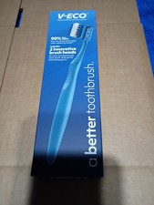 V-ECO Replaceable Brush Head Toothbrush W/ 2 Innovative Brush Heads-NIB