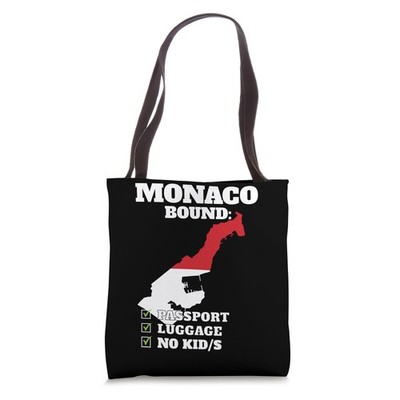 Monaco Bound Country Travel Monegasque Flag Vacation Trip Tote Bag