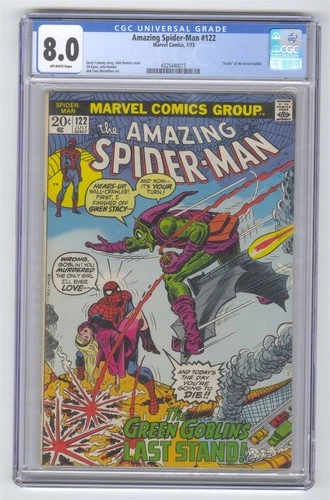 Amazing Spider-Man #122 CGC 8.0 Comic Death Green Goblin Norman Osborn Romita Sr