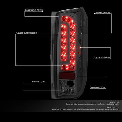 FULL LED]FOR 90-97 FORD F150 F250 F350 BRONCO TAIL LIGHT REAR - Foto 11
