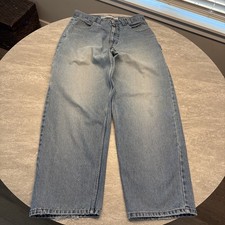 Vintage Paco Jeans Y2K Baggy Cargo Denim Jeans Embroidery Zip Pockets 32x31