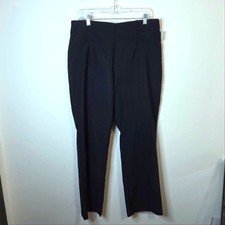 Maurices Black Cropped Capri High Rise Dress Pants Career Wear Size Large Short