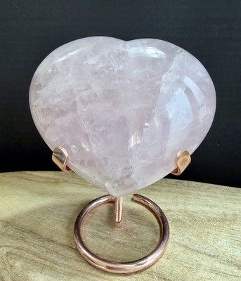 Kristall Rosenquarz Herz Rosegold Ständer Spirituelle Heilung Sammeln Liebe Rosa 422g
