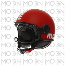 MOMO DESIGN FGTR Classic Candy E2206 Jet Helmet Matt Red White Motorcycle...