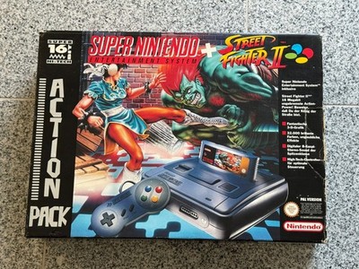 Super Nintendo Entertainment System Action Pack Street Fighter 2 OVP SNES