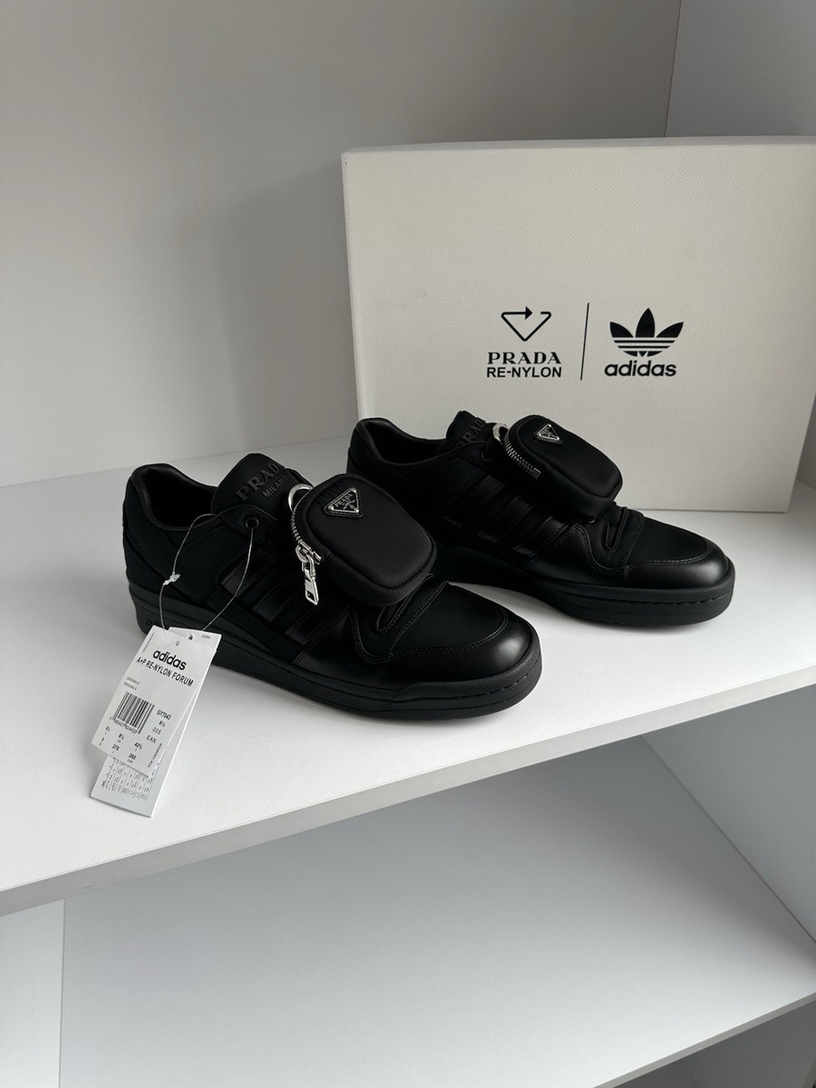 Prada x Adidas Re-Nylon Forum Black Low Sneakers US 6.5 GY7043 | eBay