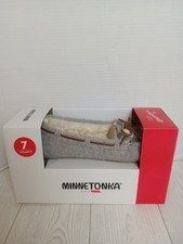 Minnetonka Moccasin Women s Fabric Britt Trapper Grey Herringbone Size 7 NIB