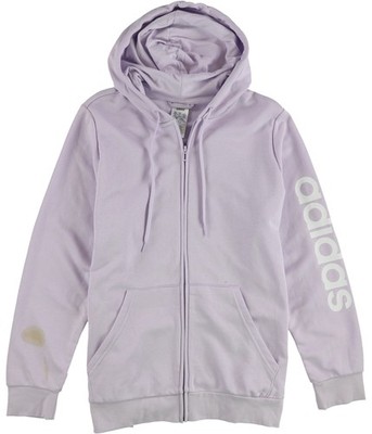Adidas Womens Essentials Linear Hoodie Sweatshirt, purpletint, Plus Size, 2X