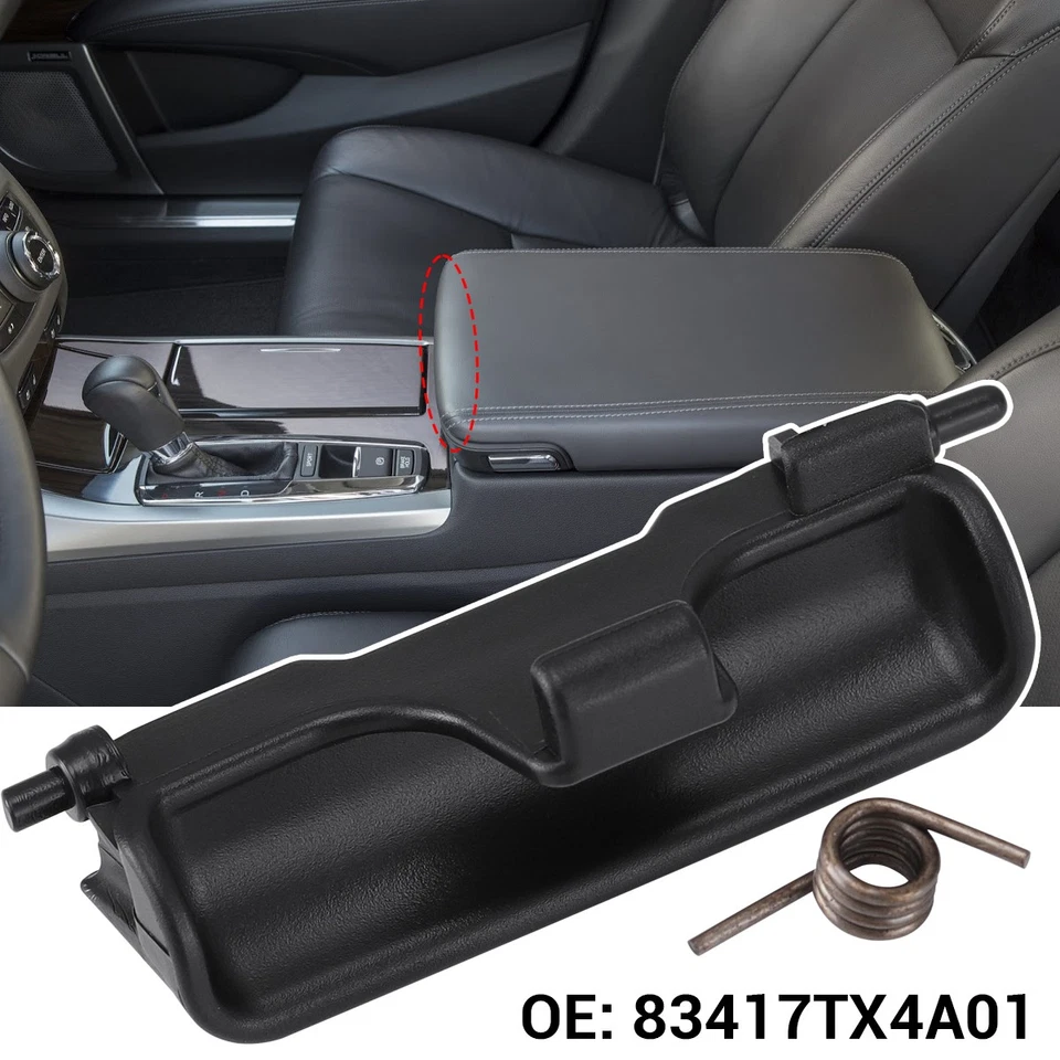For 2013-2018 Acura RDX Center Console Lid Latch Armrest Lock Black W/ Spring Foto 2 de 4
