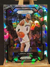 2023-24 Panini Prizm LEBRON JAMES Silver Cracked Ice Prizm #63 SP! *Lakers