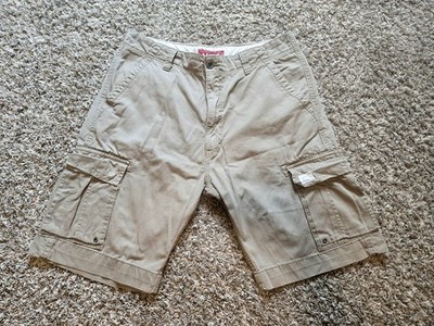 Levi's Men's Cargo Shorts W38 Tan Khaki Y2K Utility Gorpcore 11'' Inseam