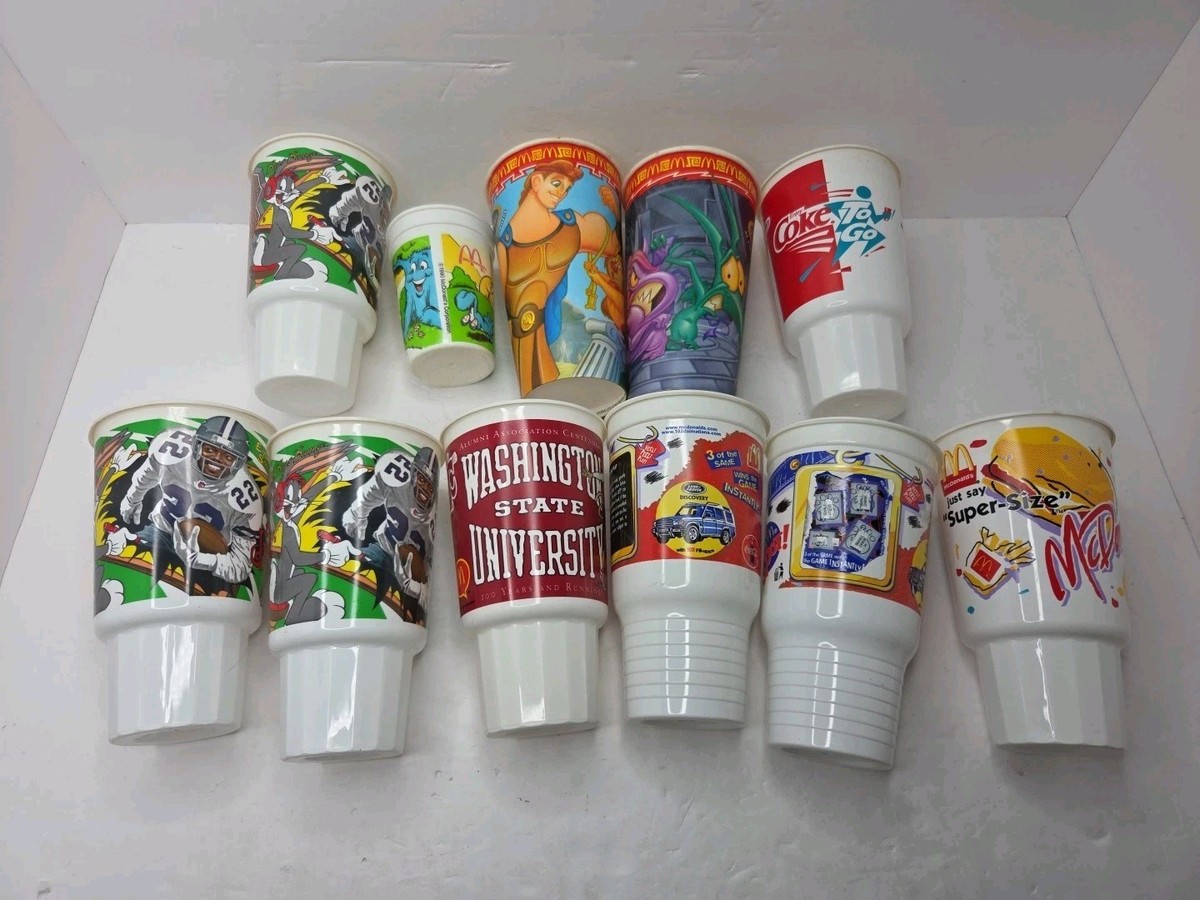 VTG 90s McDonald's Collector Cup Lot (11) - Disney NFL Looney