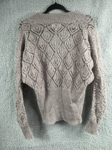 LOFT Ann Taylor Mohair Blend Deep V-Neck Sweater / Cover Size M Very Good - Picture 6 of 14