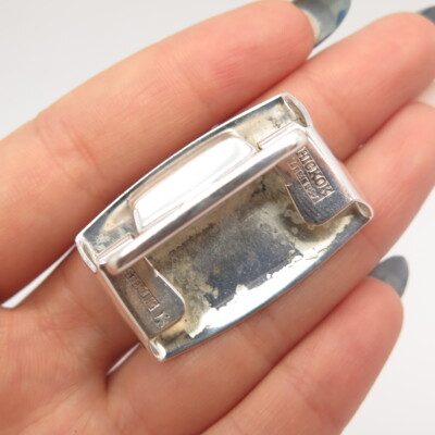 925 Sterling Silver Antique U.S.A Hickok Striped Belt Buckle | eBay