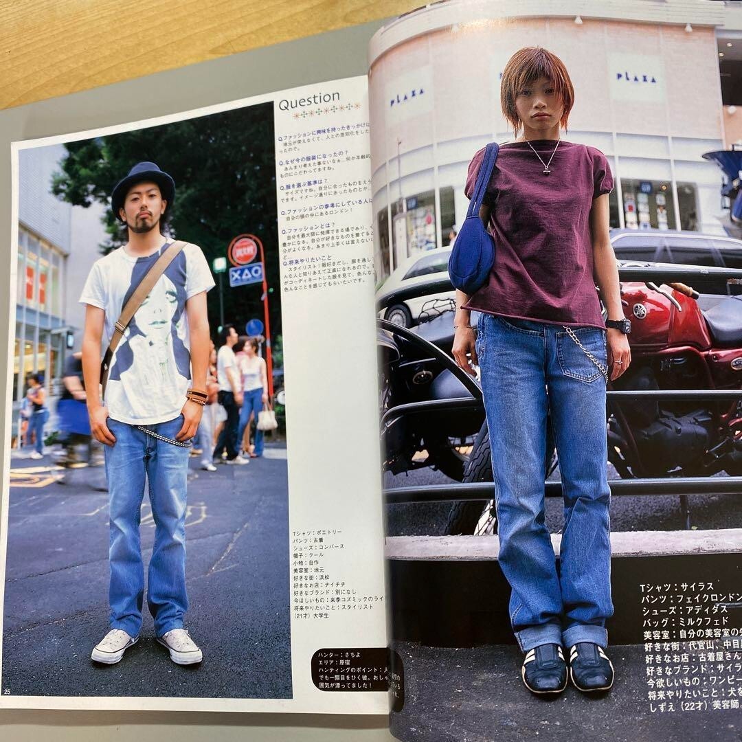 雑誌フルーツ2002年6月、2002年8月 FRUiTS 2002 No.58 Japanese Harajuku Street Fashion Wardrobe