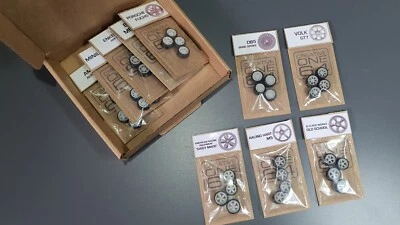 1/64 SCALE WHEELS & TYRES - 3D PRINTED FOR HOT WHEELS AND MATCHBOX CUSTOMS