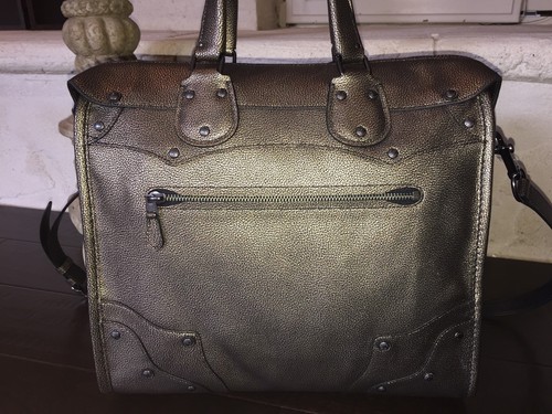 Neu mit Etikett Coach 33740 Rhyder 33 große Umhängetasche aus Messing Metallic Leder 650 $ neuwertig! - Bild 4 von 10