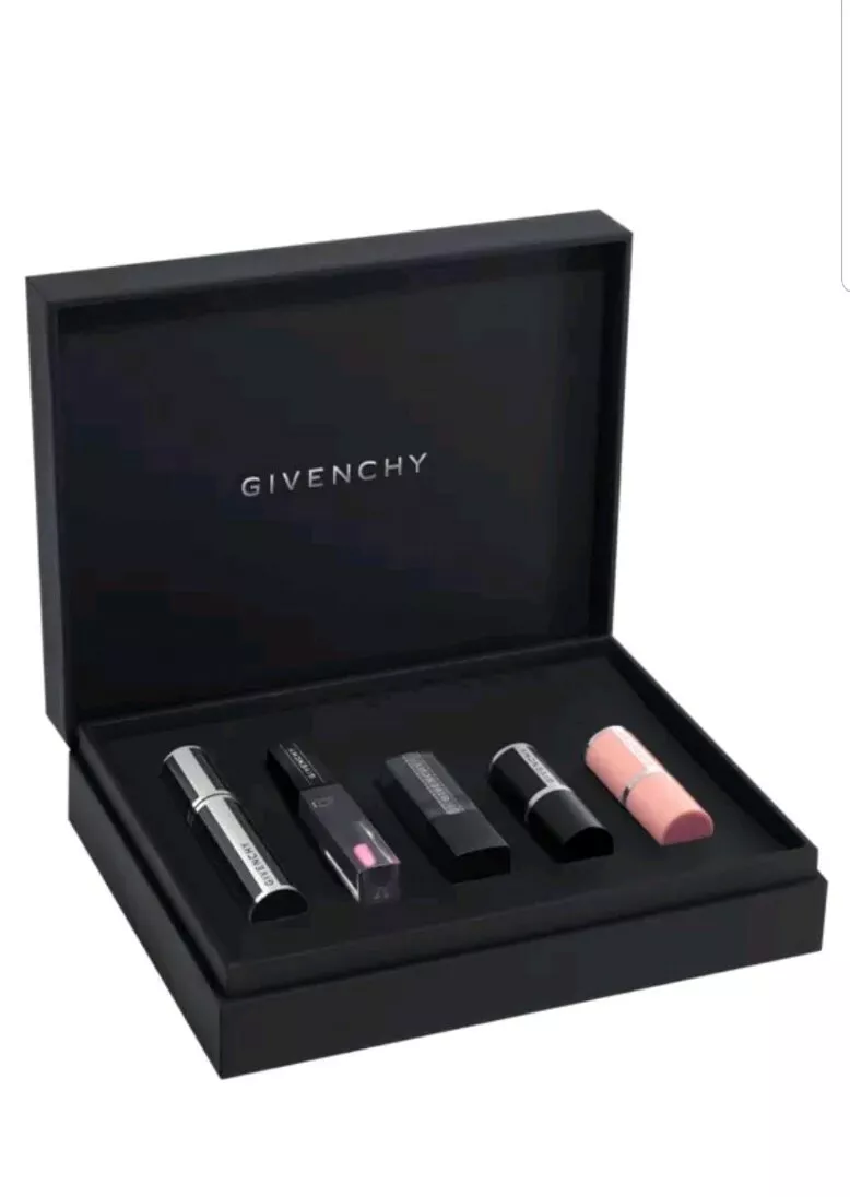 Givenchy Make Up Mini Gift Set 5 PC Lip Sticks Mascara Balm Gloss