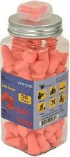 G & F 14010-50 Foam Ear Plugs Sound Blocking Bell-Shaped With Case Pack Of 50