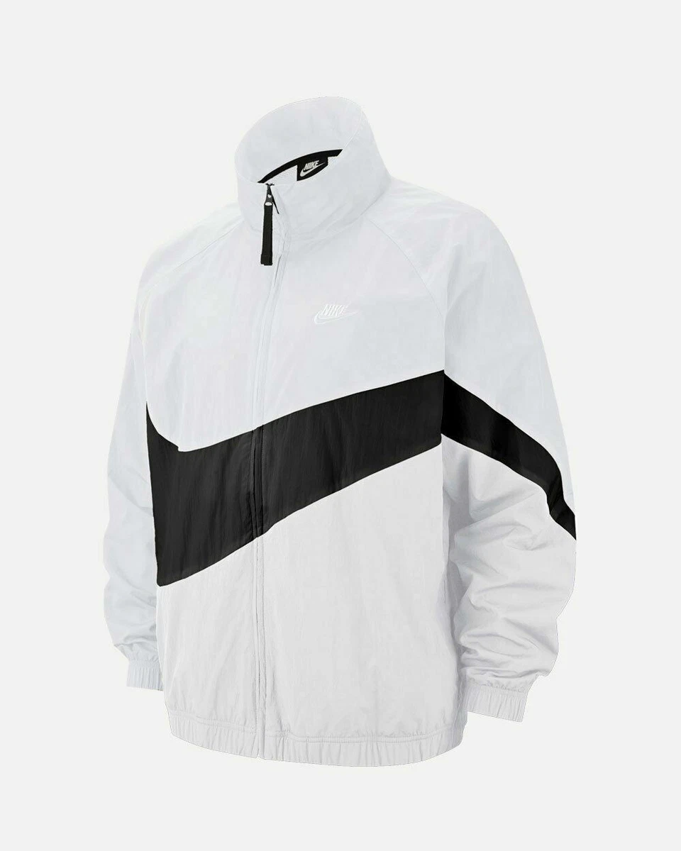 Decepción Alergia Intento Nike Sportswear Big Swoosh Logo Woven Jacket AR3132-100 White Windbreaker  Rare | eBay