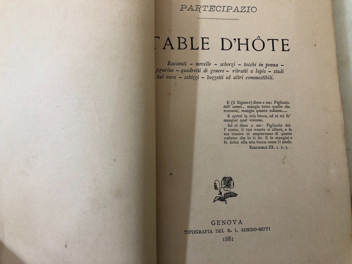 Antico libro Libro Partecipazio Tipografia del Sordo-Muti 1881