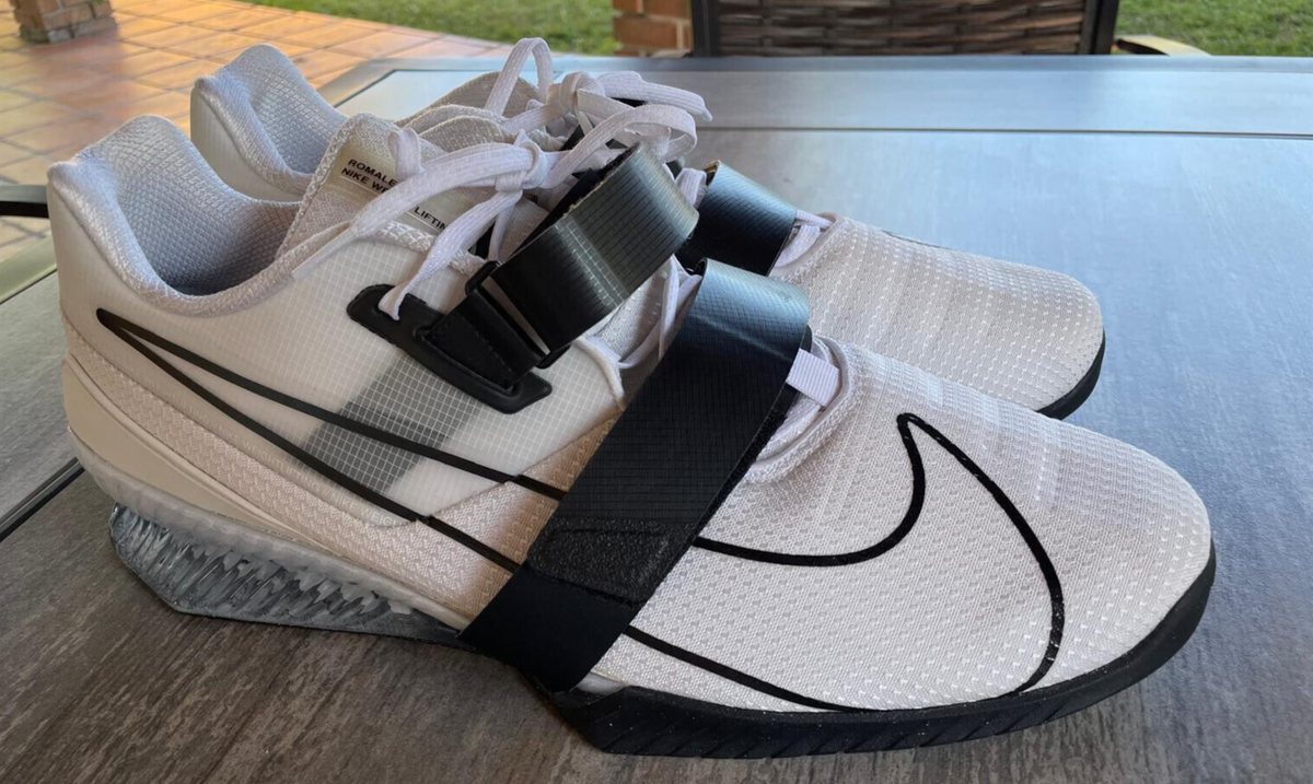 SIZE 18 Men's Nike Romaleos 4 Weightlifting Shoes White Black SIZE 18 Men's Nike Romaleos 4 Weightlifting Shoes White Black