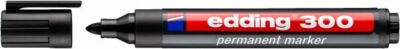 100 x edding Permanent-Marker 300 FIlzstift Industrie  schwarz mit Rundspitze
