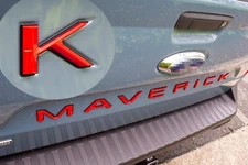 Red Black Tailgate Insert Letters Badge For MAVERICK Emblem 2022-2024