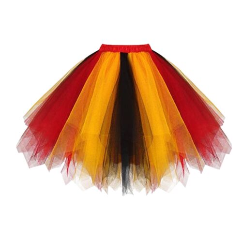 Women Tutu Skirt Muticolored Layered Tulle Skirts Petticoat Ballet Bubble Skirt - Picture 5 of 21