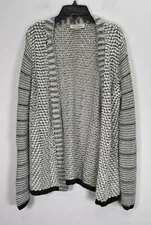 Coldwater Creek Womens Shawl Neck Waffle Knit Long Sleeve Casual Open Sweater XS